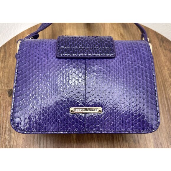 Rebecca Minkoff - Embossed Leather Shoulder Bag - Purple - Picture 2 of 9